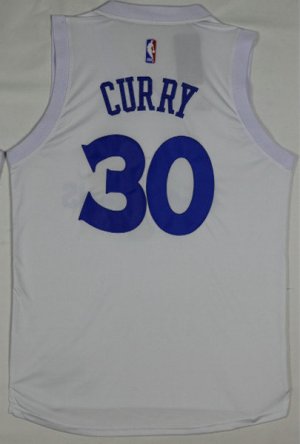 Maillot De Basket Golden State Warriors Stephen Curry 30 Champion Blanc